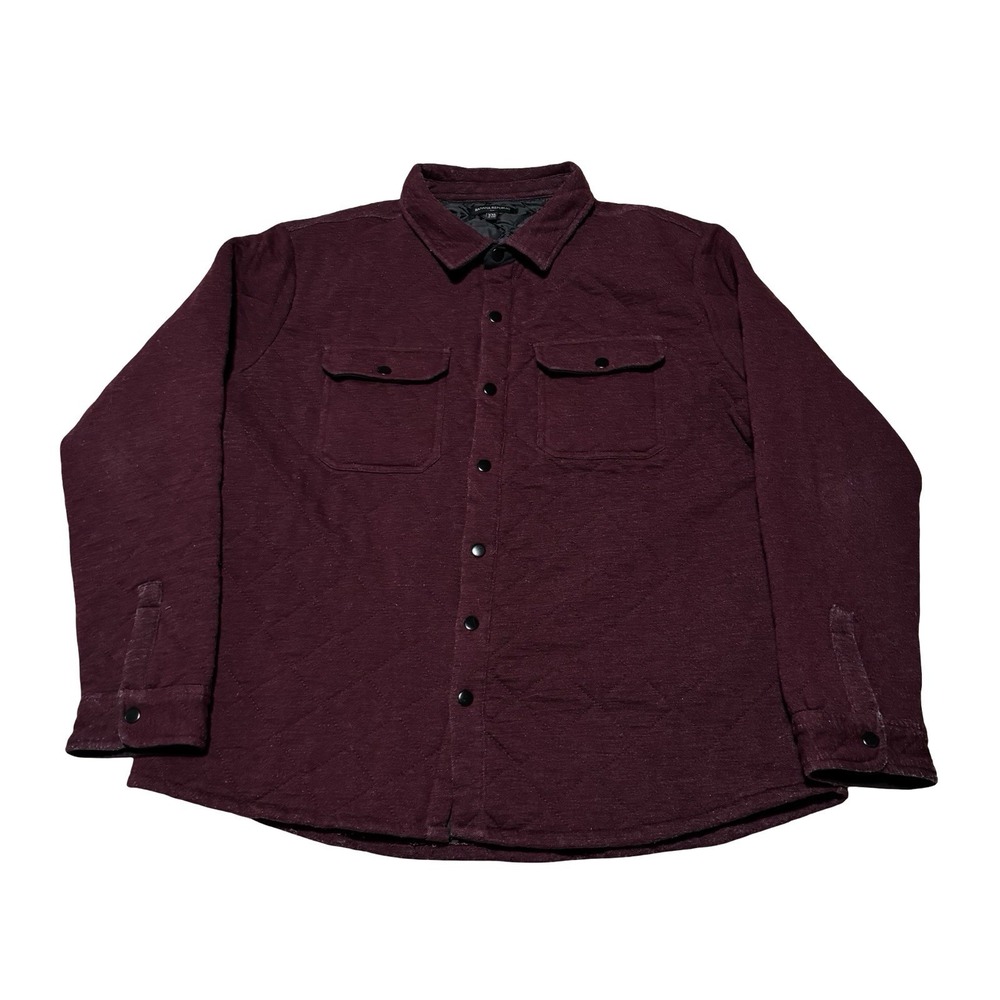 Banana Republic Men's Snap‎ Up Quilt Lined Shirt Jacket *Flaws* Size XXL 26.5x30